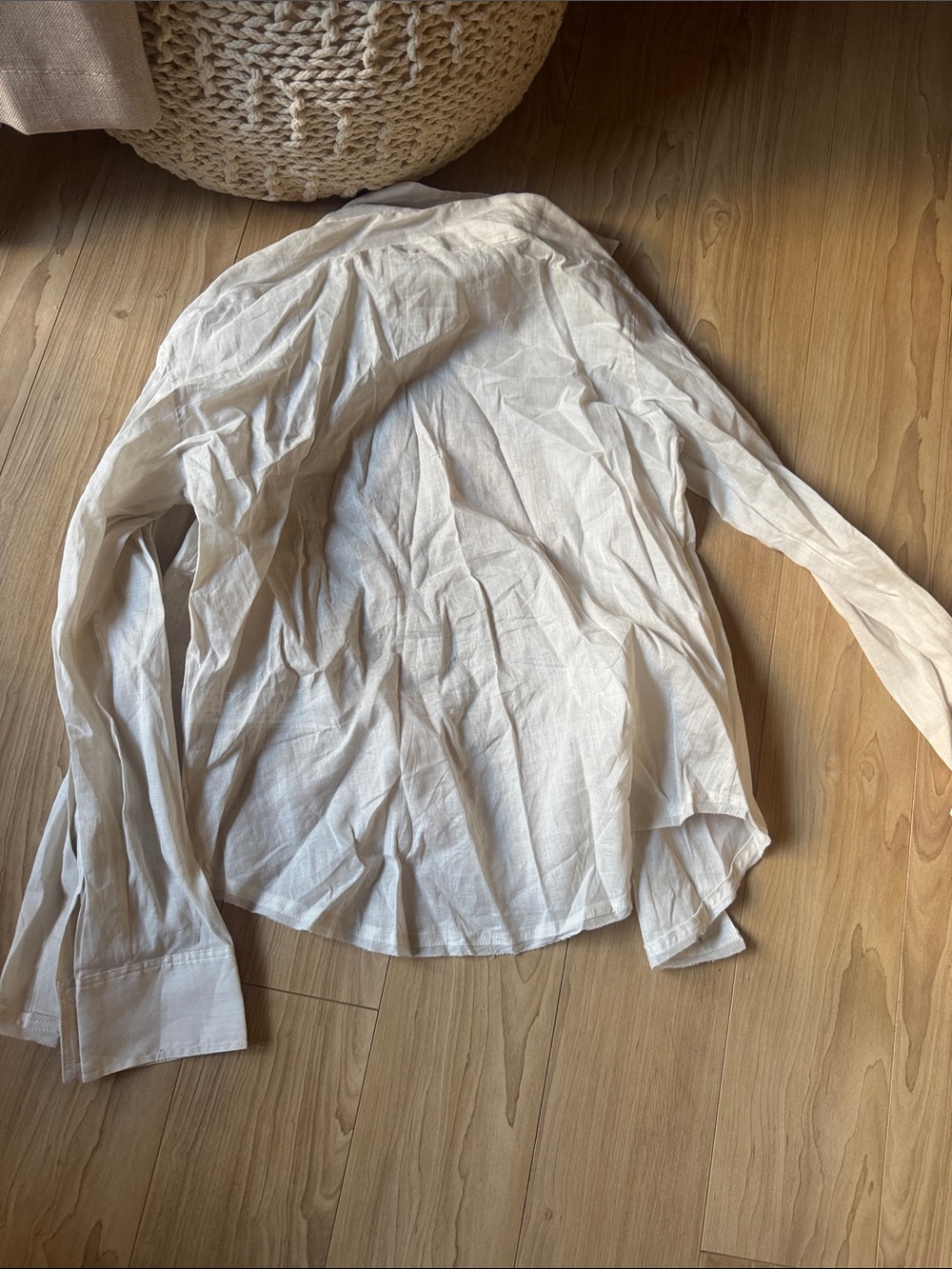 Massimo Dutti Cream Collared Linen Shirt - Picture 4 of 4